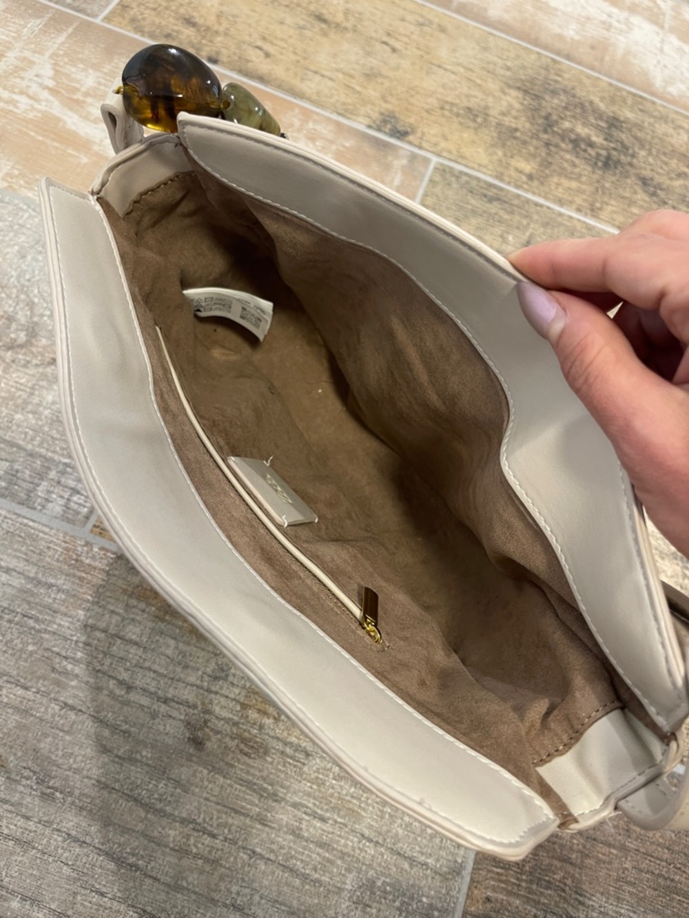 ZARA Nude Shoulder Bag Adjustable Strap - Picture 7 of 9